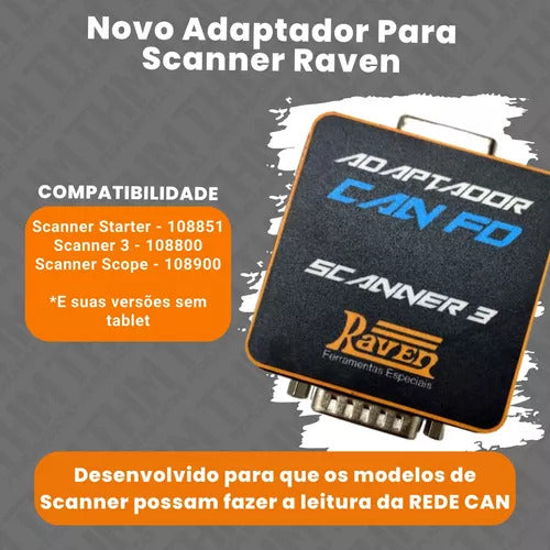 Adaptador P/ Rede Can Fd Scanner Raven Gm Chevrolet 108833