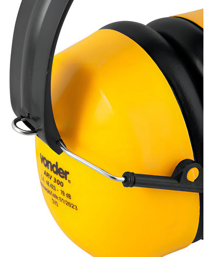 abafador de ruídos tipo concha 19 db arv 300 vonder amarelo