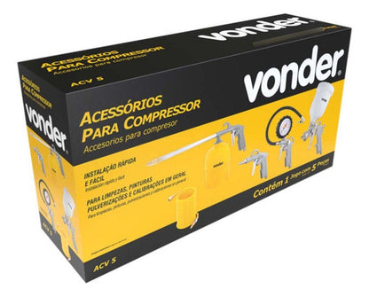 Kit Acessórios Para Compressor Com 5 Peças Acv5 Vonder