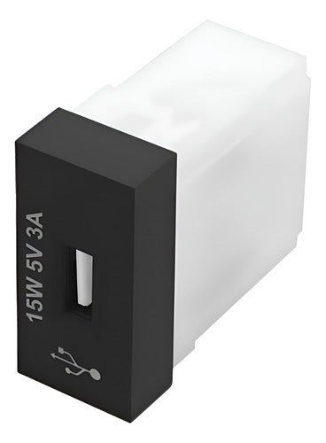 Modulo Tomada Usb Habitat Black Bivolt 15w 5v 3a - Fame Pret Preto