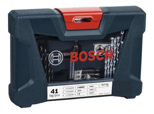 Maleta De Ferramentas Bosch V-line Com 41 Unidades Cor Azul