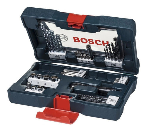Maleta De Ferramentas Bosch V-line Com 41 Unidades Cor Azul