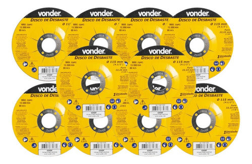 25 Discos De Desbaste 115mm X5,0mm X 22,23mm Dbv Vonder