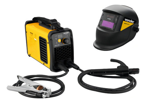 Inversor Para Solda Eletrodo E Tig Im125 C/ Máscara Vonder Amarelo