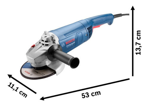 Esmerilhadeira Angular Bosch Professional Gws 2200-180 H Azul 2200 W 220 V + Acessório