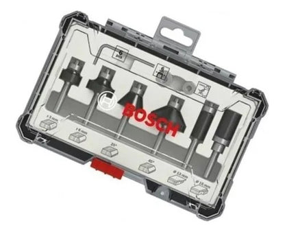 KIT DE FRESA 6 PCS ACABAMENTO HASTE 6MM BOSCH
