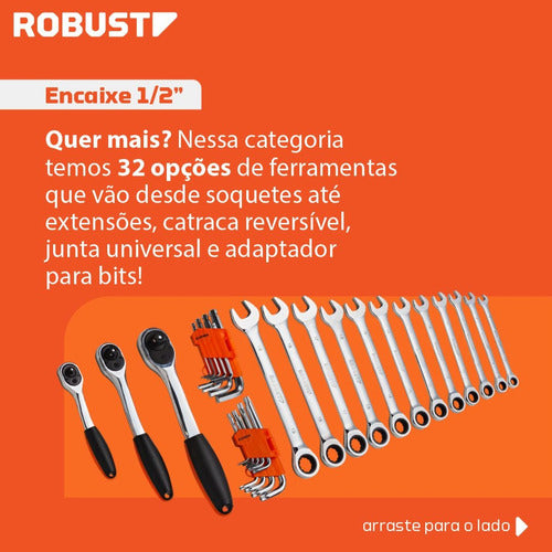Maleta Jogo Ferramentas Completa Gedore Robust 178 Peças Preto e Laranja