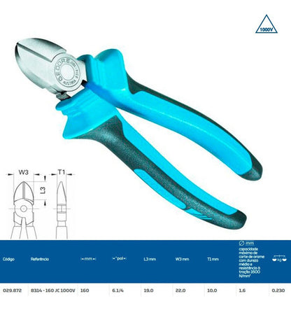Alicate Corte Diagonal 6.1/4 Isolado Gedore 8314-160 Sueco