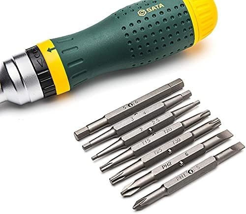 Kit Chaves De Fenda Multiuso Sata 19 Peças Várias Pontas