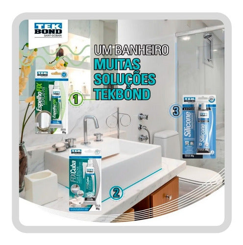 Cola Adesivo Fix Cuba Blister 85g Tekbond P/ Cubas E Pias