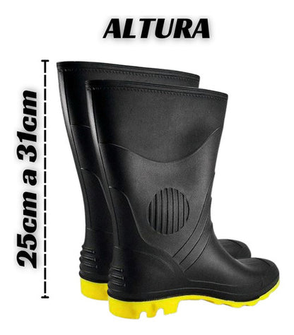 Bota De Borracha Galocha Impermeável Motoboy Pvc Vonder