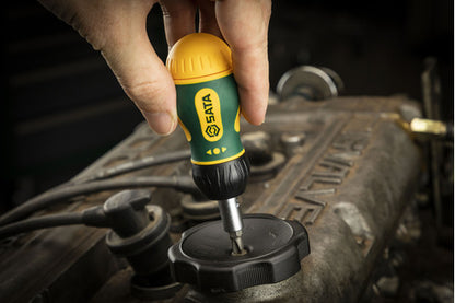 Jogo Chaves Fenda E Phillips Cotoco C/ Catraca 6 Peças Sata