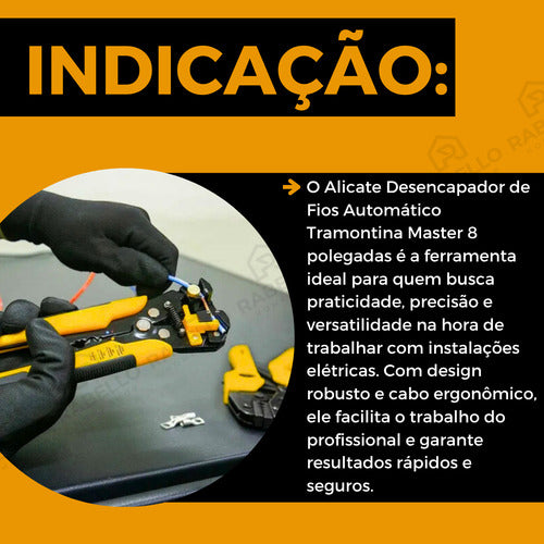Alicate Decapador De Fios Para Eletricista Tramontina