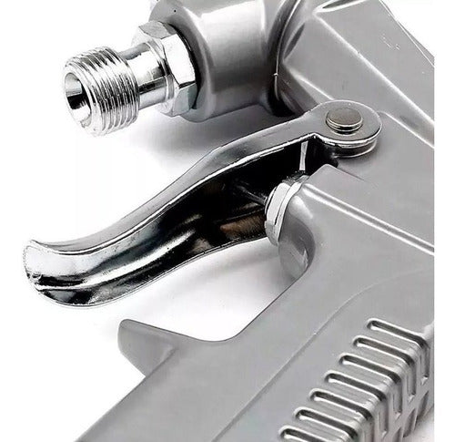 pistola de pintura alta pressão bico 1.2/1.5/1.8mm 1l stels prata