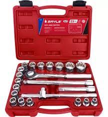 jogo soquetes estriado 1/2'' 23pc 8-32mm mayle