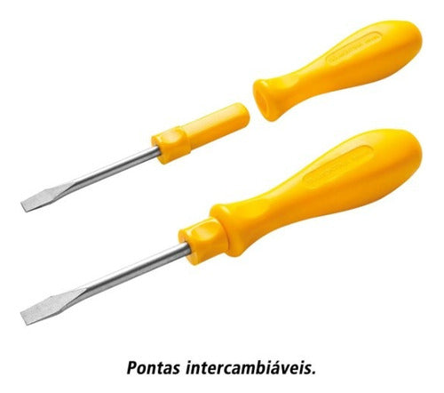 Jogo De Chaves De Fenda Intercambiavéis 6 Peças Tramontina