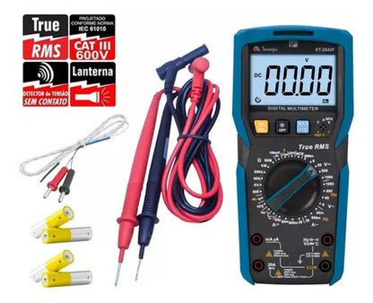 Multimetro Digital Portátil Et-2042f Minipa Catiii 600v Rms