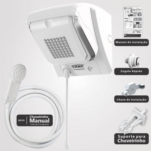 ducha compacta eletrônica khrome 220v 7800w fame khrome 220v 7800 kw