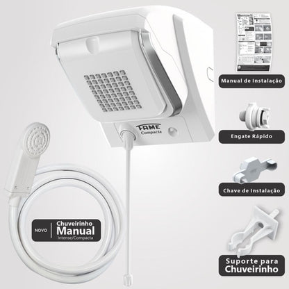 Ducha Compacta Eletrônica Khrome 220v 7800w Fame Khrome 220v 7800 Kw
