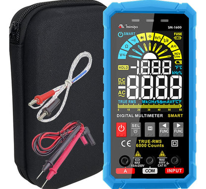 Multímetro Digital Smart Sm-1600 Minipa Temperatura Ncv 600v