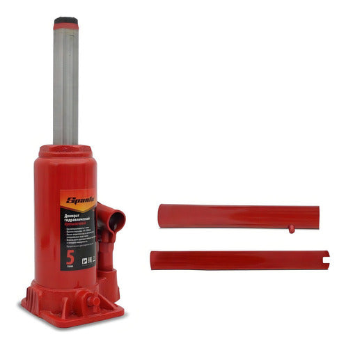 mini macaco hidraulico sparta garrafa 5 toneladas vermelho