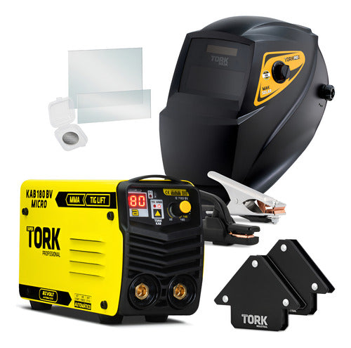 Inversora Solda Kab 180 Mma Tig Mascara Automatica Bivolt Amarelo/preto