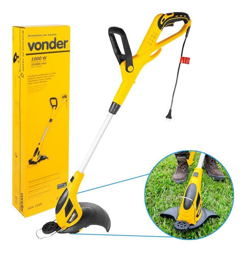Aparador De Grama Elétrico Vonder Agv 1000 220v 220v Amarelo/preto