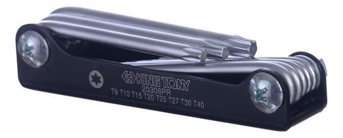 jogo de chave torx tipo canivete 8pçs - king tony  20308pr