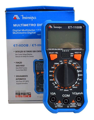 multimetro digital minipa et-1100b portátil profissional