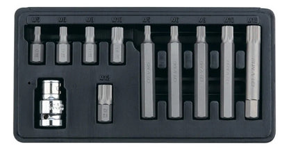 Jogo De Bits Spline Encaixe Sextavado 1/2 Pol C/ 11pçs Stels