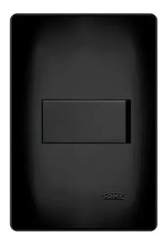 interruptor simples 4x2 preto 16a tomada habitat fame