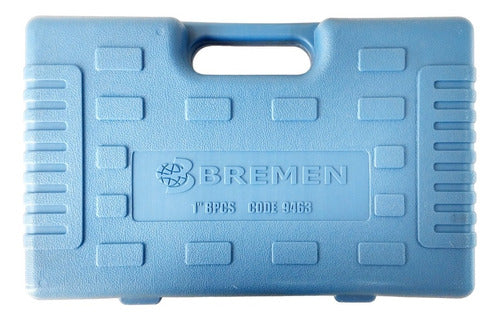 kit soquete médio de impacto 1 pol 19 a 41 mm 8 peças bremen