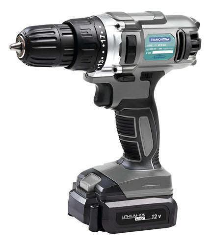Parafusadeira E Furadeira 12 V Tramontina À Bateria 16 Peças Cinza