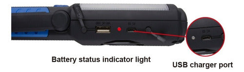 lanterna c/ bateria recarregavel led 3w king tony 9ta27