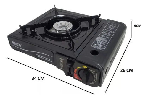 fogareiro fogão portátil com acendimento automático bestfer preto