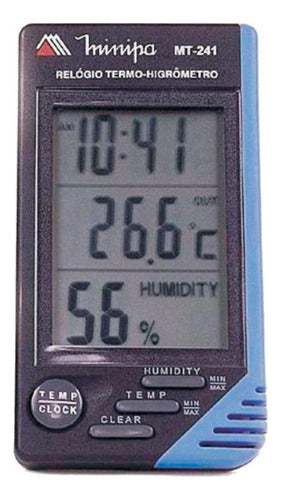 Relógio Termo-higrômetro Digital Mt-241 Minipa
