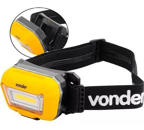 lanterna de cabeça led recarregável vonder lcv200 amarelo