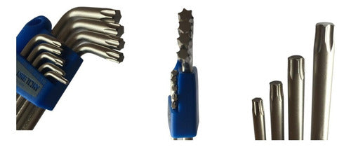 jogo chaves torx l extra longa c/ 9pç hexalobular king tony