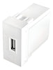 Módulo Tomada Usb Bivolt Modulare / Evidence 15w 3a 5v Fame Branco