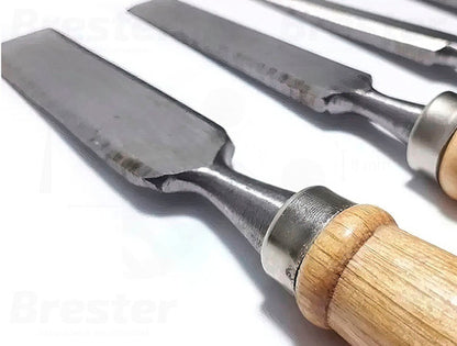 Kit Jogo Formão Profissional Entalhar Esculpir Madeira 4 Pçs