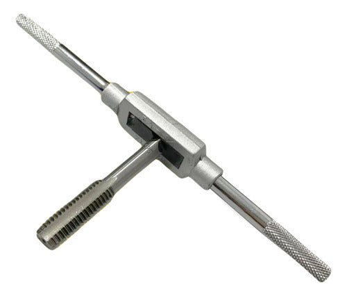 kit 8 peças jogo macho abrir fazer rosca aço carbono bestfer prateado