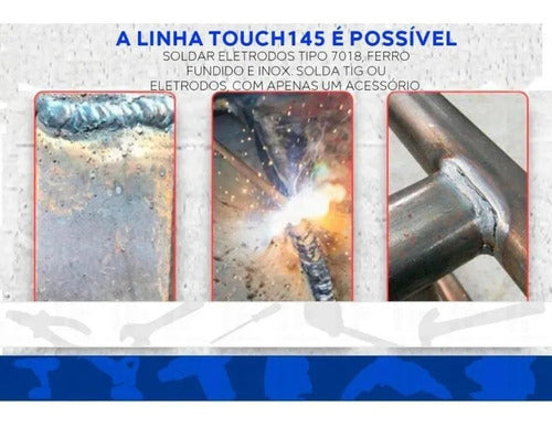máquina de solda inversora touch 145 220v 140a - boxer
