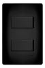Interruptor Duplo Simples 4x2 Black Preto Fosco Fame