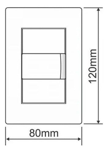Interruptor Duplo Simples 4x2 Black Preto Fosco Fame