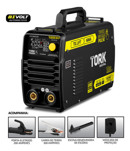 Inversora De Solda Super Tork Industrial Touch 200a Bivolt Preto