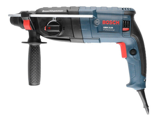 martelete rompedor perfurador bosch gbh 2-24 820w 220v - azul - 220v