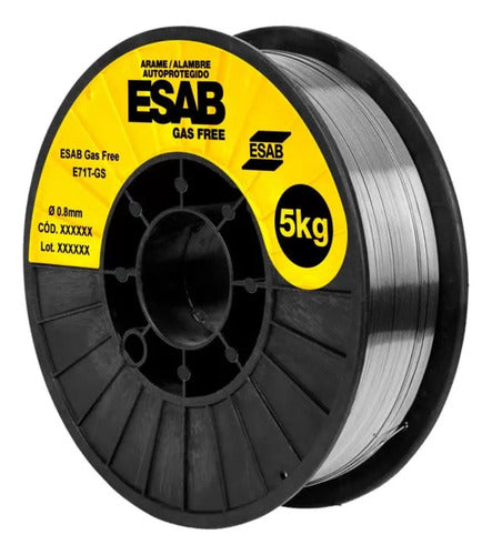 arame solda mig autoprotegido sem gás esab gas free 1,0 5kg
