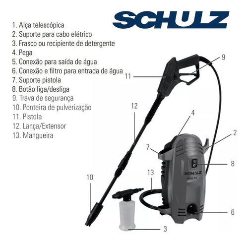 Lavadora De Alta Pressão 1350w 1400lbs - Hidro Lav Schulz