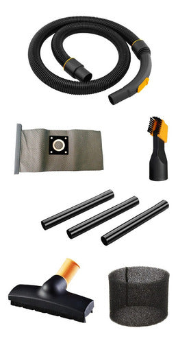 Aspirador De Pó E Água Wap Gtw Inox 12 1400w Bocal De Sopro - Aço inoxidável/Preto/Amarelo - 220V