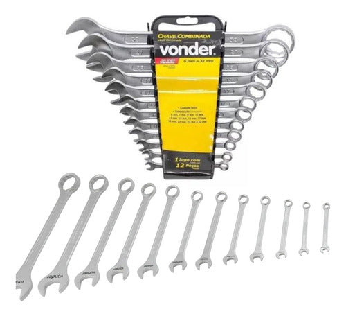 Jogo Chaves Combinadas 6 Mm A 32 Mm Com 12 Peças Vonder